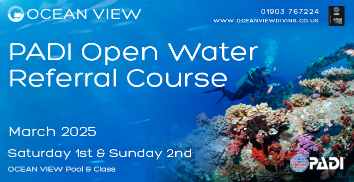 PADI Open Water Referral Course March 2025