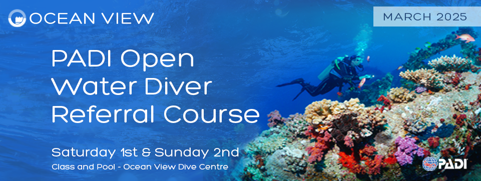 PADI Open Water Referral course March 2025